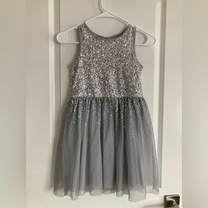 GAP KIDS Sparkling Silver Sequin Dress